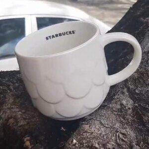 Starbucks - 14 oz Pearl White Mermaid Scale Easter Tumbler - Limited Edition